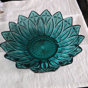 RARE Federal Glass Teal Bowl